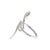 14k White Gold Diamond Studded Snake Ring, Size 6.5 For Sale - Image 4 of 11