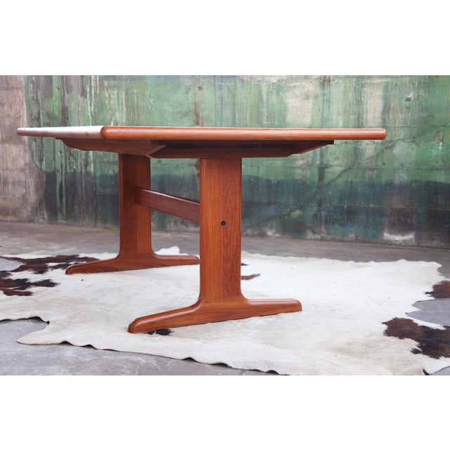 Vintage Danish Teak Dining Table and Chairs, 1970s, Set of 7 For Sale - Image 10 of 14
