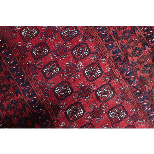 1960s, Handmade Vintage Afghan Ersari Runner 3.5' X 9.2' For Sale - Image 16 of 18