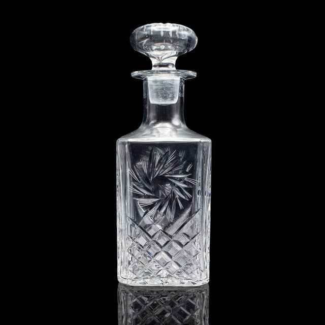 Vintage Whiskey Decanter, English, Cut Glass, Scotch, Brandy, Spirits, c.1975 For Sale - Image 6 of 12