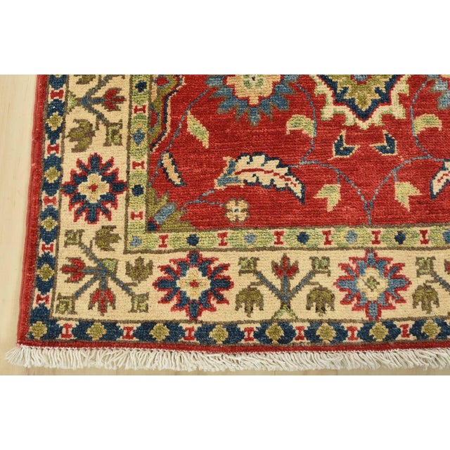 Kazak Runner 2’8” X 8’3” Red Wool Traditional Hand-Knotted Oriental Rug For Sale - Image 9 of 12