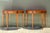 Wood Vintage Regency Sunburst Burl Wood Demilune Tables - A Pair For Sale - Image 7 of 12