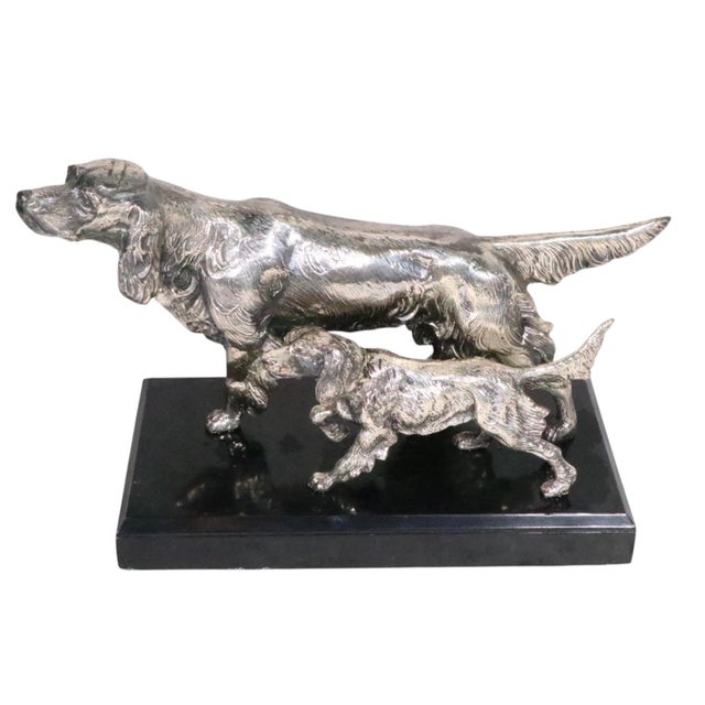 Mid 20th Century Pr. Silvered Metal Dog Bookends by the Philadelphia Mfg. Co. For Sale - Image 4 of 18