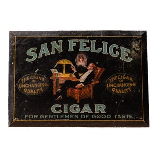 Antique "San Felice" Cigar Toc Sign For Sale