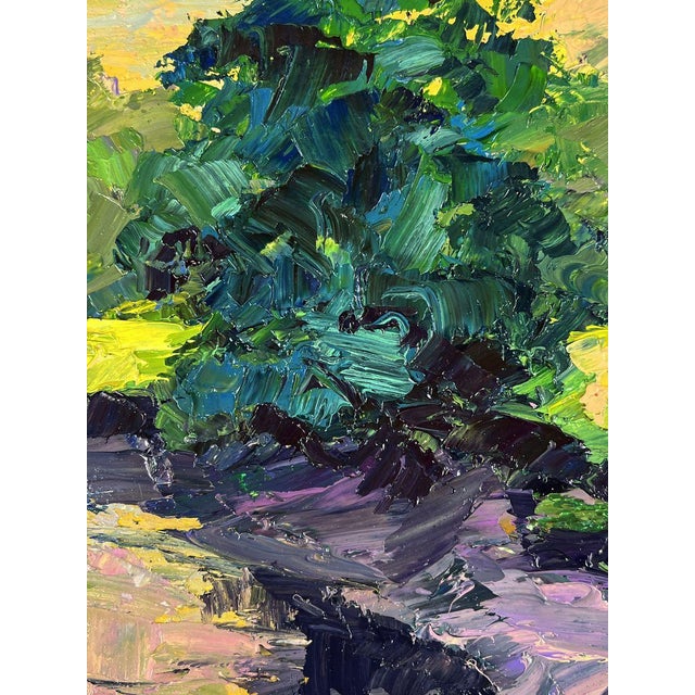 Oil Painting a Walk Through the Evening Forest Boris Serdyuk For Sale - Image 9 of 11