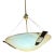 1960s Large Art Deco Alabaster Dome Pendant Chandelier Glass Figures For Sale