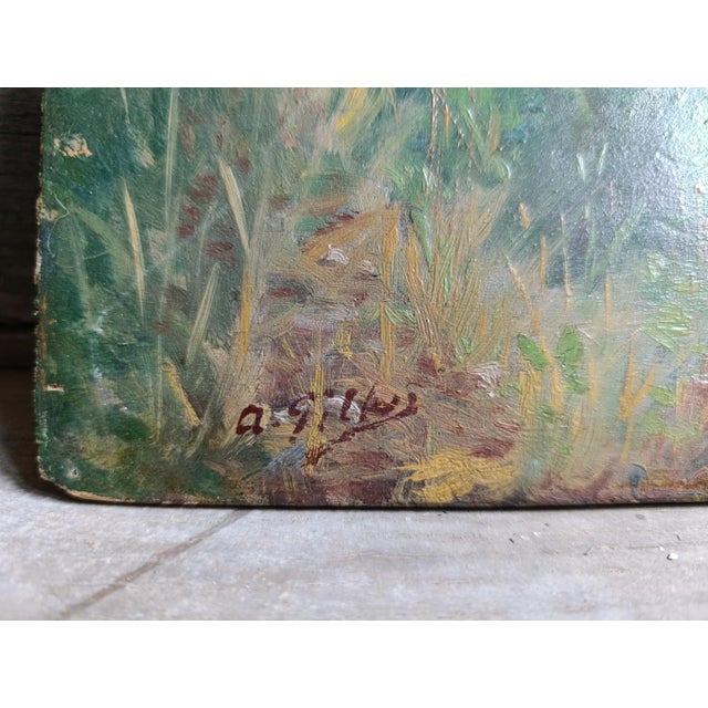 Gillaz, Landscape, 1950s, Oil Painting on Board For Sale - Image 4 of 10