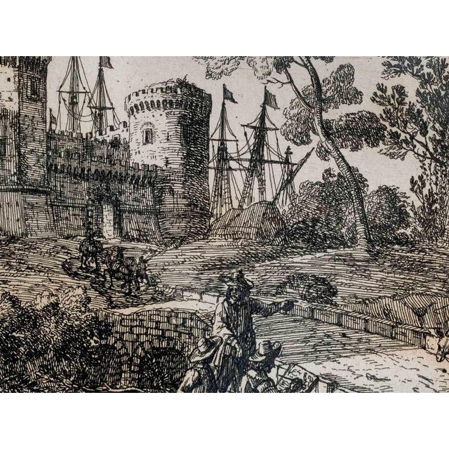 Unknown, Landscape in Masters, 17th Century, Etching, Framed For Sale - Image 4 of 5