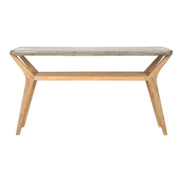 Indoor & Outdoor Modern Concrete 29.53-Inch H Console in Dark Grey For Sale