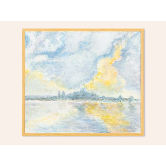 Modern Helga Müller, Blue Hour, 1990, Acrylic on Paper For Sale - Image 3 of 10