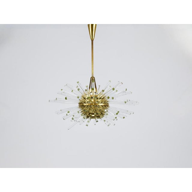 Miracle Sputnik Chandelier in Brass with Crystal Glass Rods from Bakalowits & Söhne, 1960s For Sale - Image 14 of 18