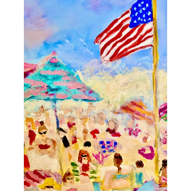 Painted with loose, expressive brushwork and a joyful palette, this painting evokes the warmth of a summer breeze, the...
