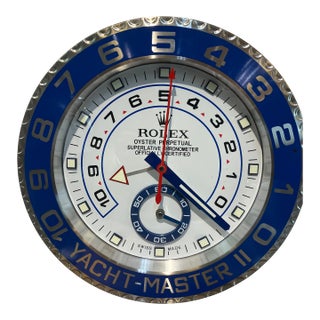 Vintage Rolex Display Wall Clock For Sale