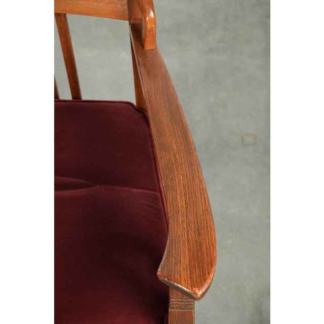 Art Nouveau / Jugendstil Dining Chairs with Red Fabric Upholstery from Schuitema, Set of 2 For Sale - Image 9 of 15