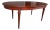French Louis XVI–style Oval Dining Table in Solid Cherry With Two Extension Leaves, Offering Flexible Seating and Classic Neoclassical. For Sale