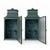 A pair of large-scale wall lanterns features a handsome, traditional design that would make an elegant architectural...