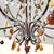 Vintage Italian Designer Beaded & Amber Glass Hot Air Balloon 8 Light Chandelier For Sale - Image 14 of 17