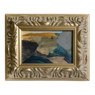 "Northern Beach" 2026 Mini Painting by Jessalin Beutler With Vintage Frame For Sale