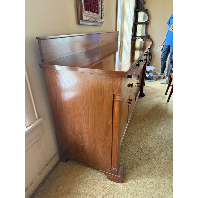Mid-Century Modern In the Style of Stickley Furniture - Antique Solid Wood Sideboard Buffet For Sale - Image 3 of 6