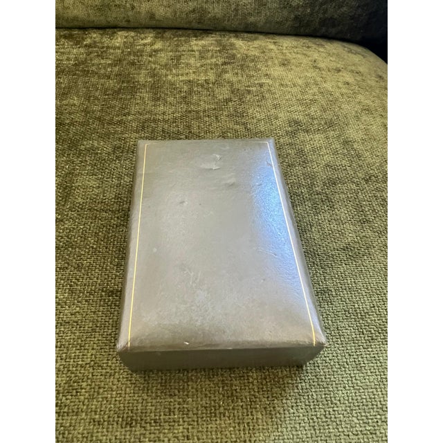 Blue Rare Vintage Dunhill Cufflinks & Tie Clip Gold Plated, Steel With Original Case For Sale - Image 8 of 8