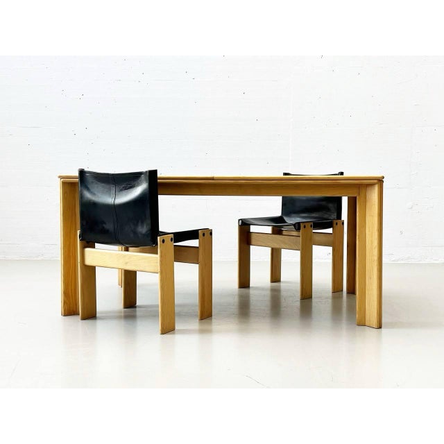 Molteni Monk Chairs and Table by Afra and Tobia Scarpa for Molteni, 1973, Set of 6 For Sale - Image 4 of 18