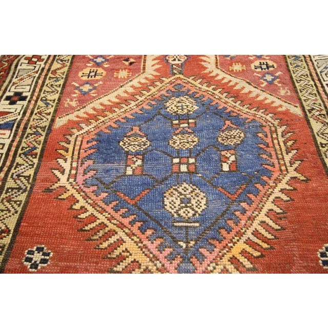 Antique Caucasian Tribal Rug Runner - 3′1 × 11′8 For Sale In Dallas - Image 6 of 8