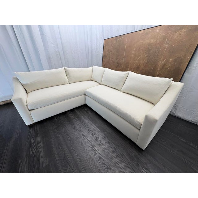 Rh Belgian Classic Slope Arm Left-Arm Bench-Cushion L-Sectional For Sale In Columbus - Image 6 of 18