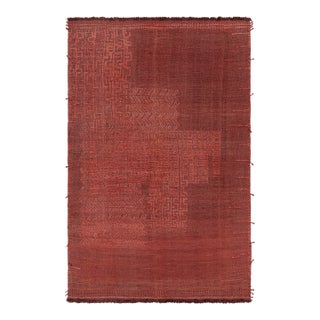 Rug & Kilim’s Moroccan Style Rug in Red with Geometric Patterns - 13x18 For Sale