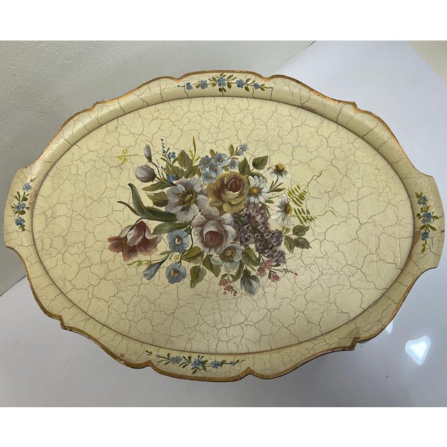 Wood Serving Tray on Stand from Wiggers, Denmark, 1950s, 1940s For Sale - Image 7 of 14