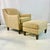 Early 21st C Vintage Contemporary Americana Smith Brothers Custom Upholstered Side Chair & Ottoman For Sale - Image 4 of 14