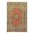 Antique Circa 1900 Terracotta Tabriz Area Rug 4ft 2in X 5ft 11in For Sale