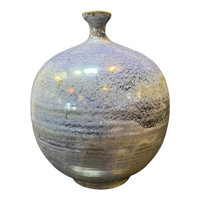 Vintage Ceramic Studio Pottery Abstract Vase For Sale