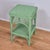 1970s 1970s Celery Green Painted Small Wicker Side Table Plant Stand For Sale - Image 5 of 5