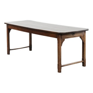 Antique Early 19th Century French Dining Table in Oak For Sale