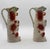 Circa 1860-80 Near Pair of English Staffordshire Red King Charles Spaniel Pitchers. The spaniels sitting up, begging. Gilt...