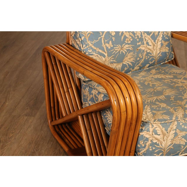 Brown Paul Frankl Pair Of Pretzel Rattan Lounge Chairs For Sale - Image 8 of 18