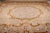 9x12 Vintage Aubusson Flat Weave Wool Rug, Beige Rose Medallion For Sale In New York - Image 6 of 13