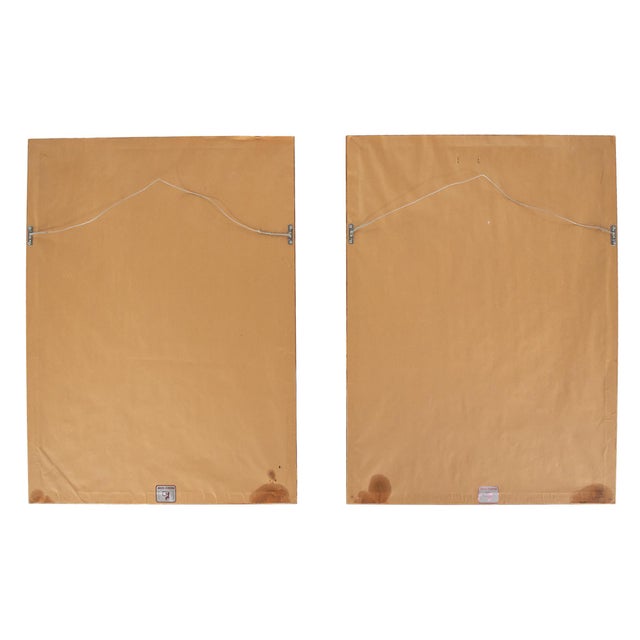 Pair of Large Midcentury Qing Style Chinese Ancestral Portraits Newly Framed and Matted For Sale - Image 4 of 16