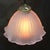 Metal Vintage French Holophane Frosted Glass Pendant Light For Sale - Image 7 of 8
