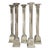 Vintage Candle Holders Silver Metal Pillar Candlesticks - Set of 5 For Sale