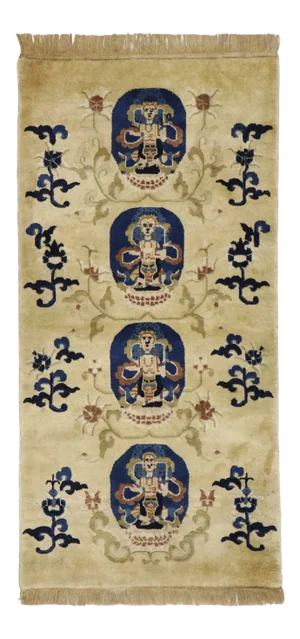Antique Chinese Art Deco Pictorial Rug - 02'04 X 04'08