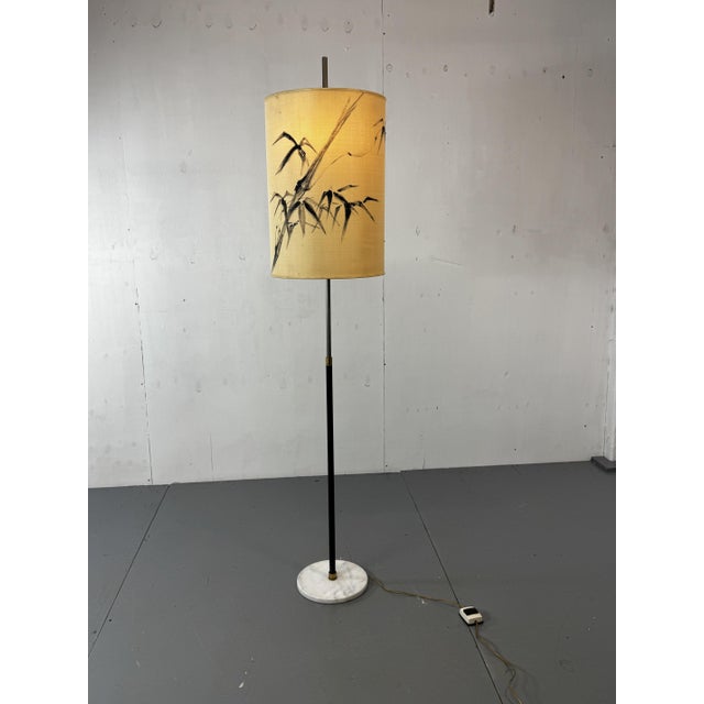 Mid-Century Modernist Italian Floor Lamp with Marble Base, 1950s For Sale - Image 11 of 14