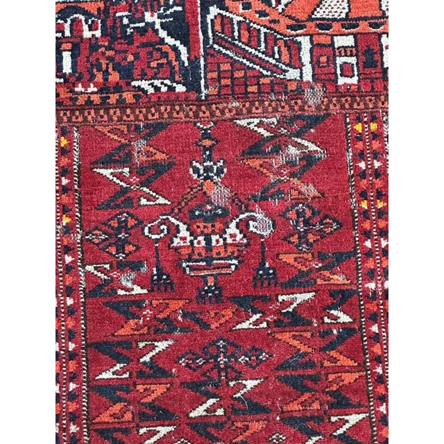 Antique Distressed Tribal Turkmen Rug, 1890s For Sale - Image 9 of 18