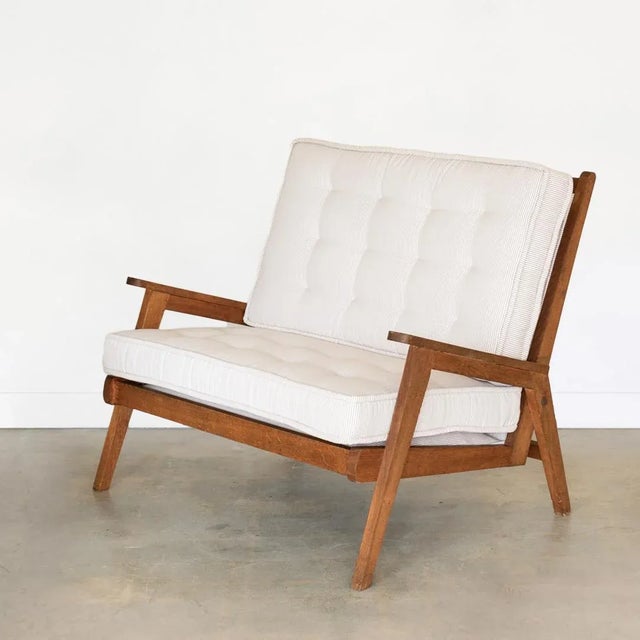 1950s French Oak Settee For Sale - Image 12 of 12