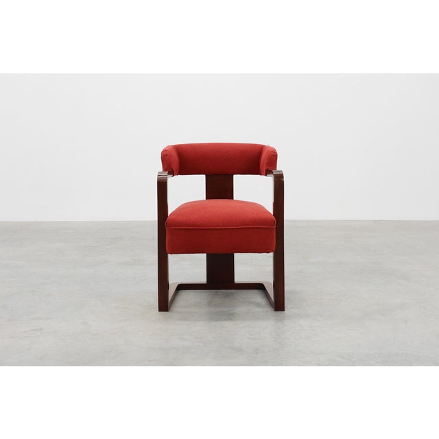 Art Deco Red Chair, Belgium, 1920 For Sale - Image 4 of 13