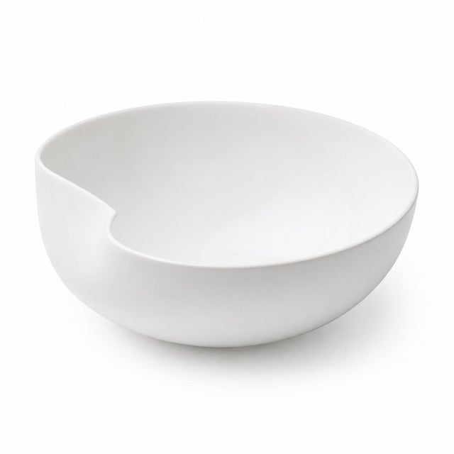 Contemporary Tiffany & Co. Elsa Peretti Thumbprint Bowl Large White Bone China Made in Usa For Sale - Image 3 of 8