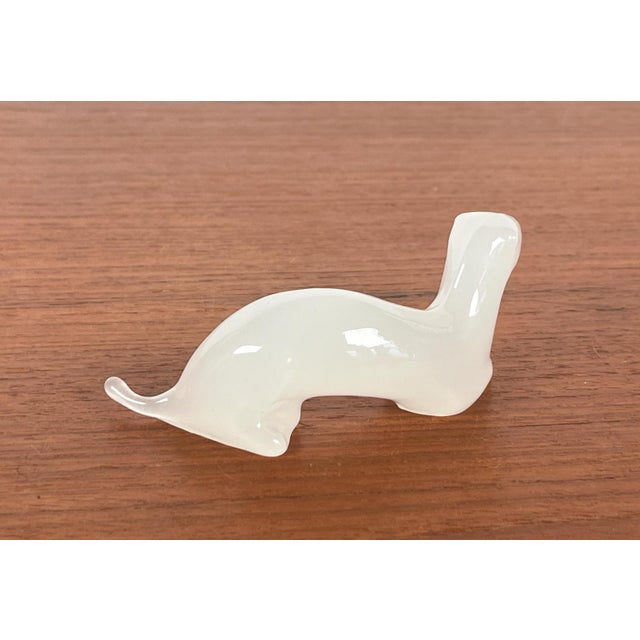 Vintage Art Glass Otter Figurine from Hadeland, Norway For Sale - Image 6 of 14