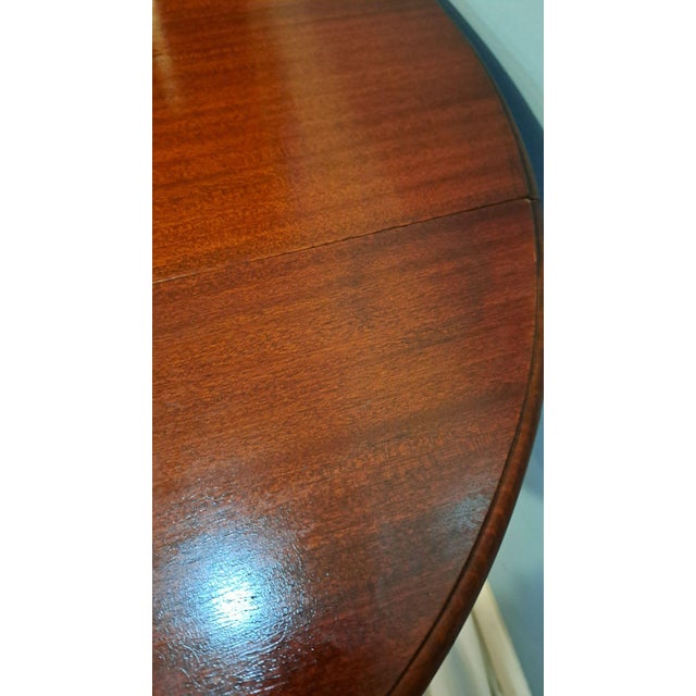Mid 20th Century Pair of Hickory Chair Style Drop Leaf Side Tables With Fan Inlay and Brass Pulls For Sale - Image 12 of 12