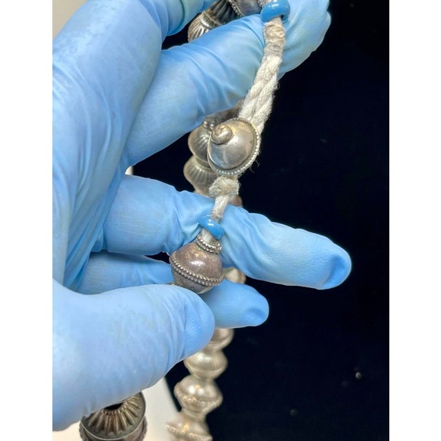 Antique Afghani Silver Balochi Bead Necklace. Antique Afghanistan Jewelry For Sale - Image 11 of 11