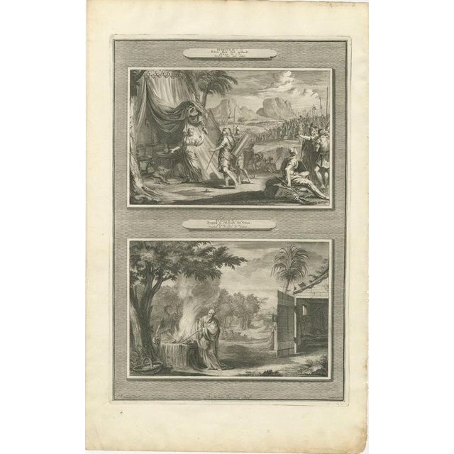 Baroque Pieter Mortier, Jael Kills Sisera and the Calling of Gideon, 1700, Engraving For Sale - Image 3 of 12